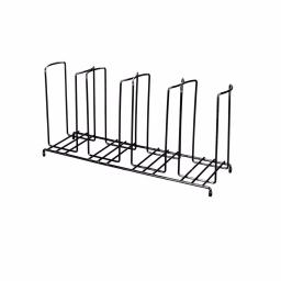 Unbranded Black 4-Section Wire Rack Cup and Lid Organizer for Catering and Restaurants thumbnail 1