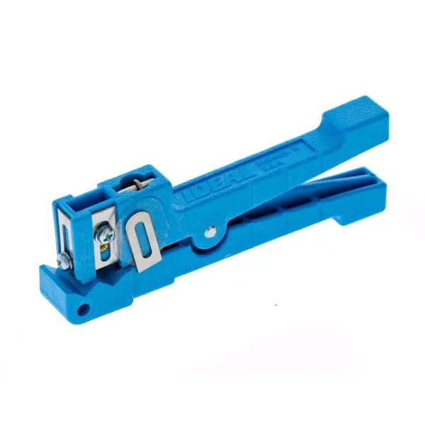 Ideal Adjustable Coax/Fiber Ringer Stripper Tool, 1/8 in. to 7/32 in., Blue