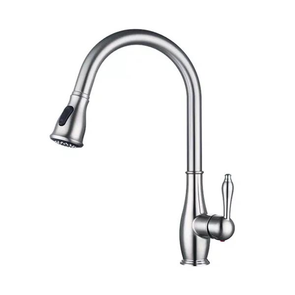 Vanity Art 7.6 in. Single-Handle Pull-Down Sprayer Kitchen Faucet in Polished Chrome