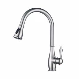 Vanity Art 7.6 in. Single-Handle Pull-Down Sprayer Kitchen Faucet in Polished Chrome thumbnail 1