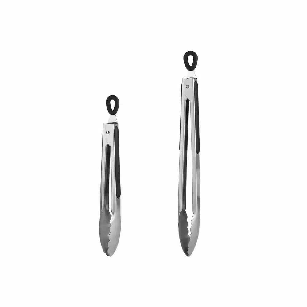 Fox Run Stainless Steel Tongs Bundle with Polypropylene Grips