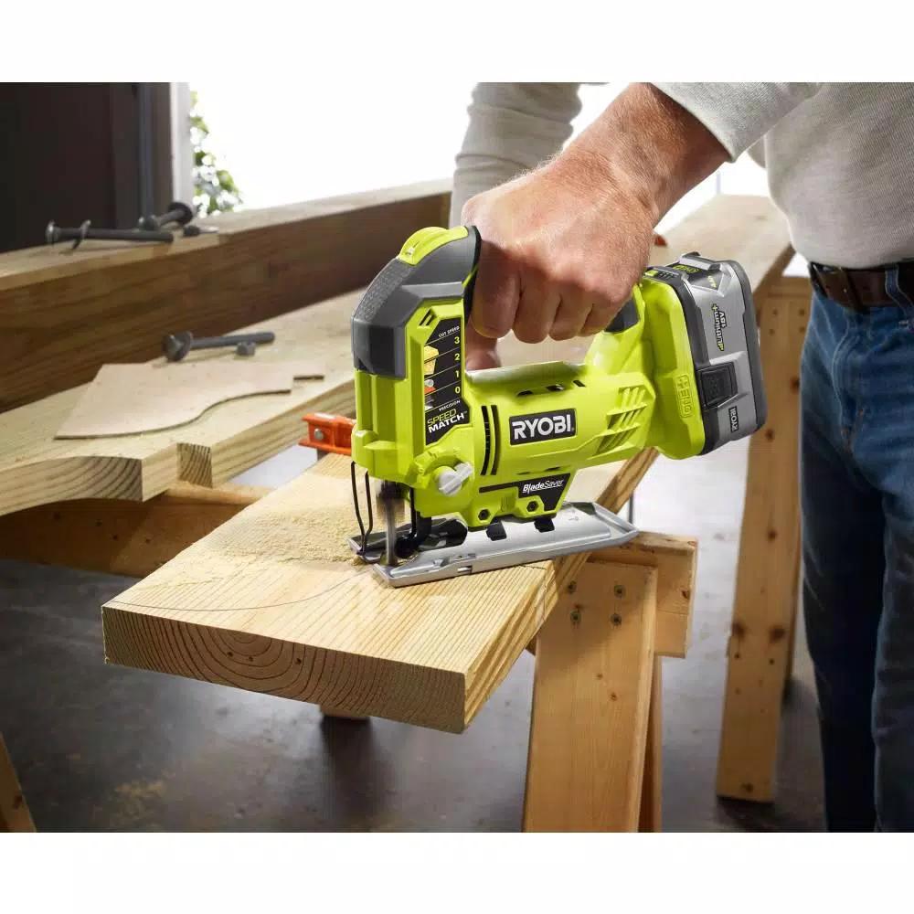 RYOBI 18V ONE+ Cordless Fixed Base Trim Router and Orbital Jig Saw Combo Kit (Tools Only)