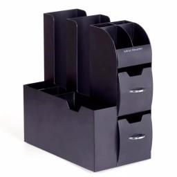 Mind Reader Coffee and Condiment Organizer with Drawer for 36 K-Cups and Sleeve Dispenser, Black thumbnail 6