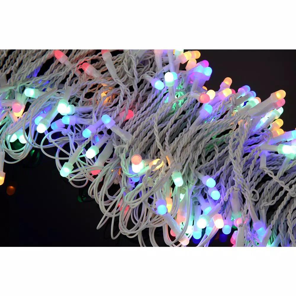 Novolink 200 LED Mini Globe Multi-Color Icicle String Lights with Wireless Smart App Control