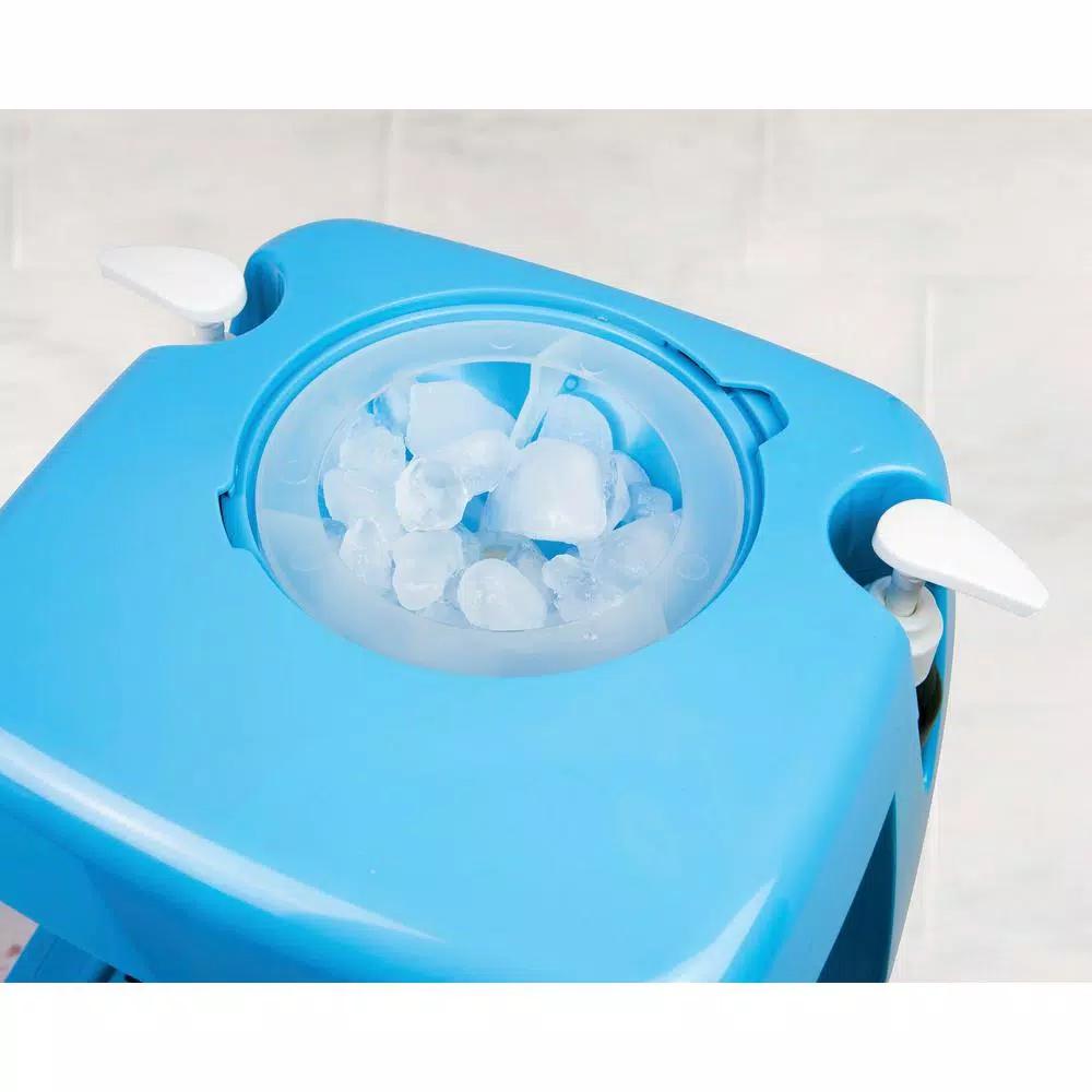 Nostalgia Blue Countertop Snow Cone Machine with 240 oz. Capacity and Stainless Steel Blades