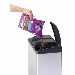 Step N' Sort 16 Gallon 3-Compartment Stainless Steel Trash and Recycling Bin thumbnail 3