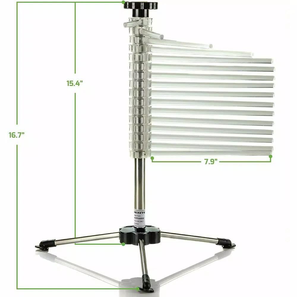 Ovente BPA-Free Acrylic Pasta Drying Rack with Spiral Wand and Sturdy 3-Legged Base