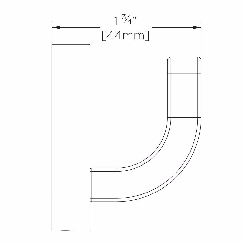 Speakman Vector Single Robe Hook in Matte Black - Modern Metal Wall Mounted