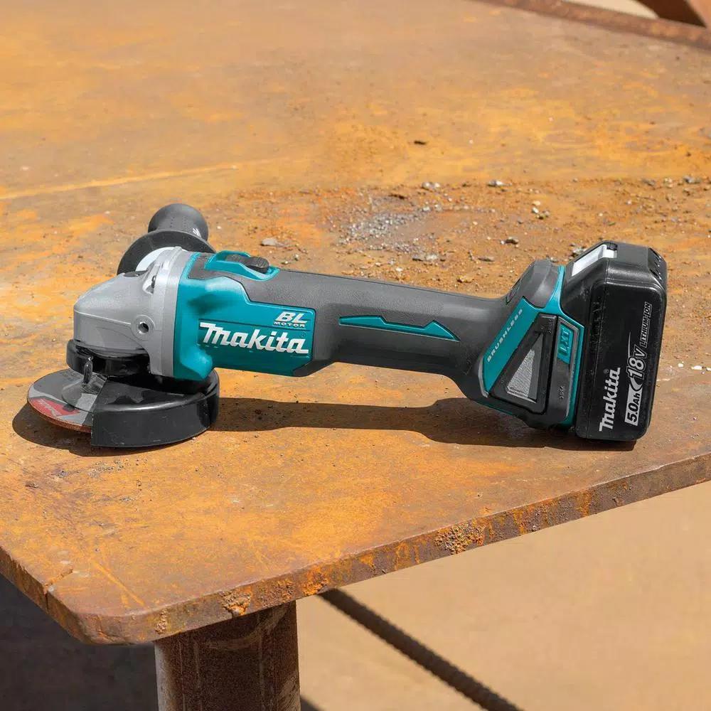 Makita 18V LXT Brushless 4-1/2"/5" Angle Grinder Kit with 5.0Ah Battery Bonus
