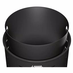 Suncast Commercial Suncast 35 Gal. Blue Metal Commercial Trash Can with Lid and Ash Receptacle thumbnail 3