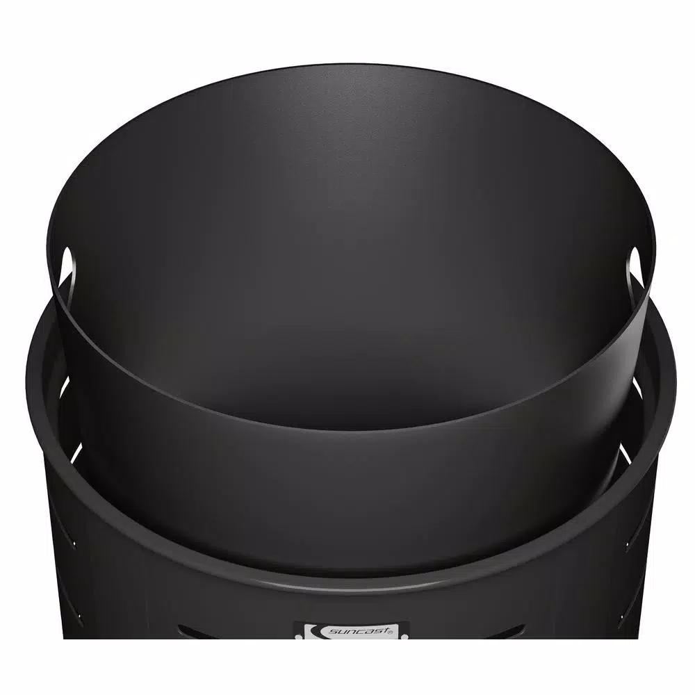 Suncast Commercial Suncast 35 Gal. Blue Metal Commercial Trash Can with Lid and Ash Receptacle