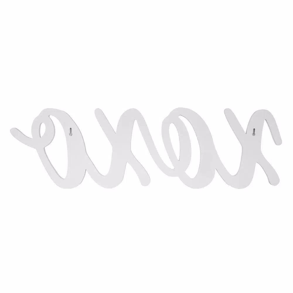 Pinnacle Script XOXO White Wood Decorative Sign - Large Handcrafted Farmhouse Wall Decor