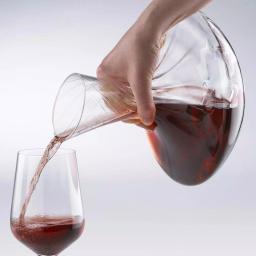 Wine Enthusiast Allure 47.25 oz. Aerating Wine Decanter, Mouth-Blown Lead-Free Crystal thumbnail 2