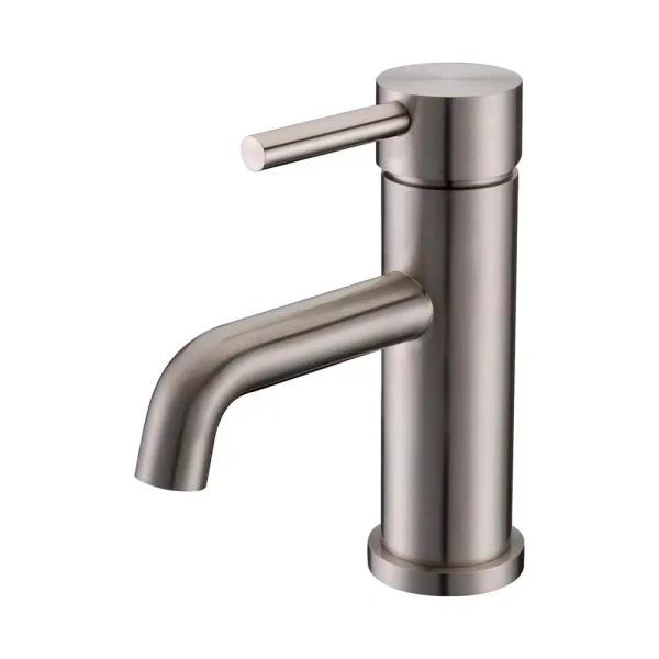 Vanity Art Contemporary Single Hole Single-Handle 6.5 in. Lavatory Faucet in Brushed Nickel