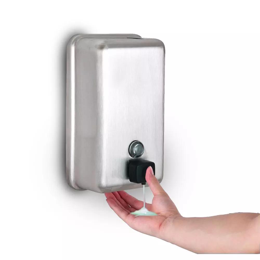 Alpine Industries Alpine 1200ml Stainless Steel Manual Liquid Soap Dispenser - Surface Mount