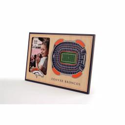 YouTheFan NFL Denver Broncos StadiumView 3D Picture Frame - 4x6 Wood Grain Photo Frame thumbnail 1