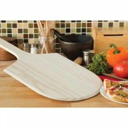 Fox Run Hardwood Pizza Paddle with Tapered Edge and Leather Hanging Loop thumbnail 3