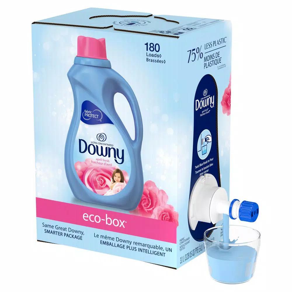 Downy Eco Box April Fresh Scent Fabric Softener, HE Compatible, 105 oz (180 Loads)