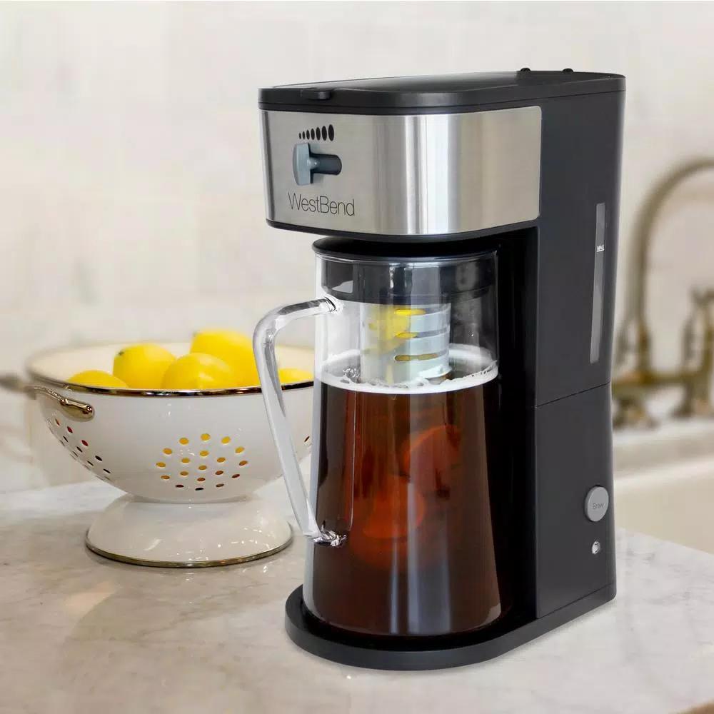 West Bend 2.75 Qt. Iced Tea and Iced Coffee Maker with Infusion Tube, Black