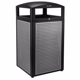 Alpine Industries 40 Gal. All-Weather Commercial Outdoor Trash Can with Lockable Lid thumbnail 1