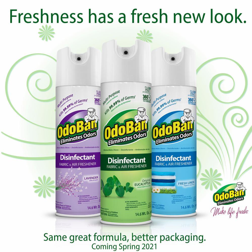 OdoBan Eucalyptus Disinfectant, Fabric and Air Freshener Continuous Spray, 14.6 oz.