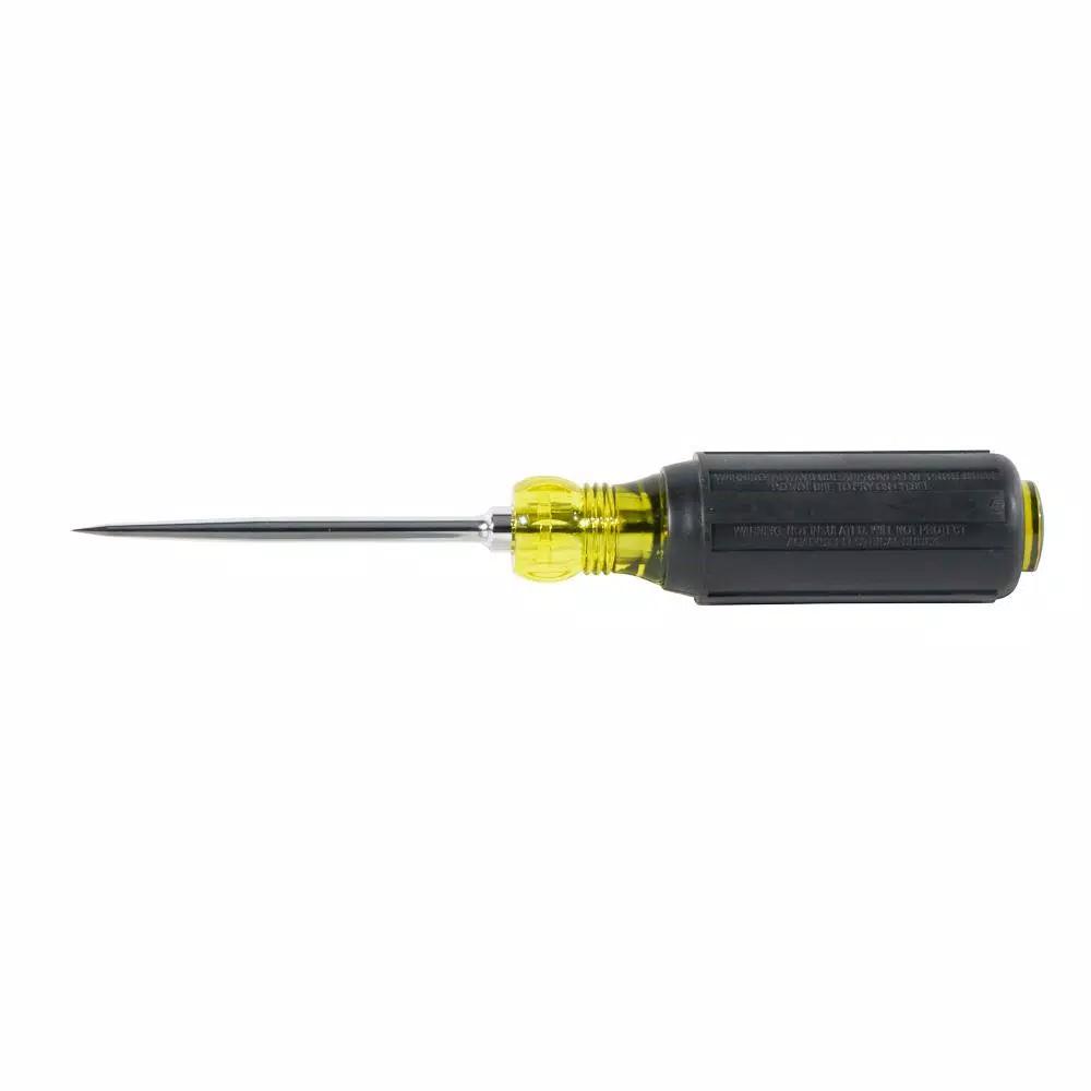 Klein Tools 3-1/2 in. Cushion-Grip Scratch Awl, Heavy-Duty Forged Steel
