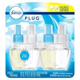 Febreze Plug-In Air Freshener Refill, Linen and Sky Dual Scented Oil, 2-Pack thumbnail 1