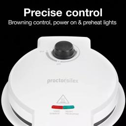 Proctor Silex 800W Waffle Cone and Waffle Bowl Maker, White thumbnail 8