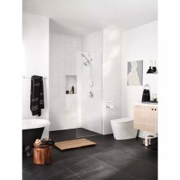 Unbranded Adler 3-Piece Chrome Bathroom Hardware Set with Adjustable 18-24 in. Towel Bar thumbnail 2
