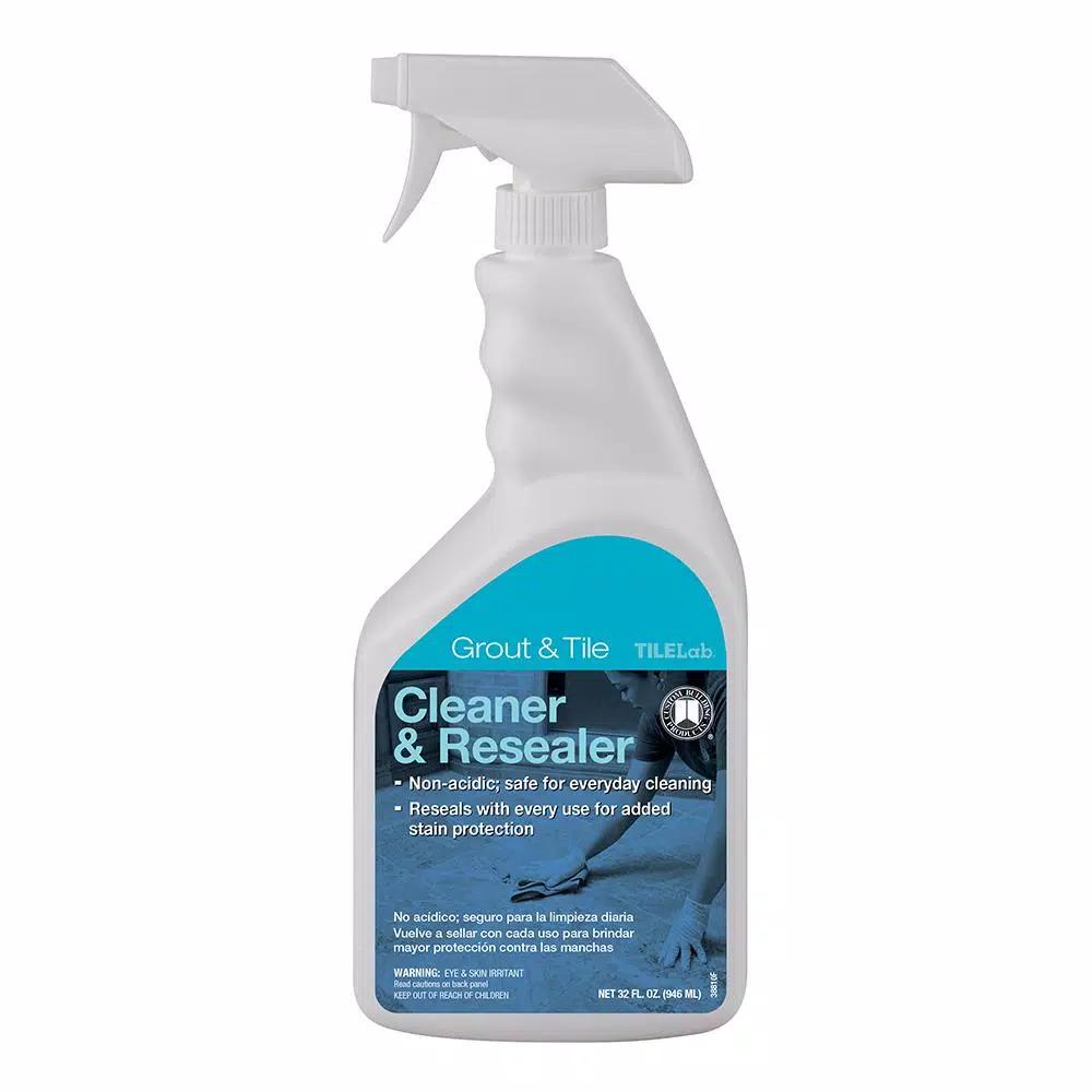 Custom Building Products TileLab Grout and Tile Cleaner and Resealer, 32 oz.