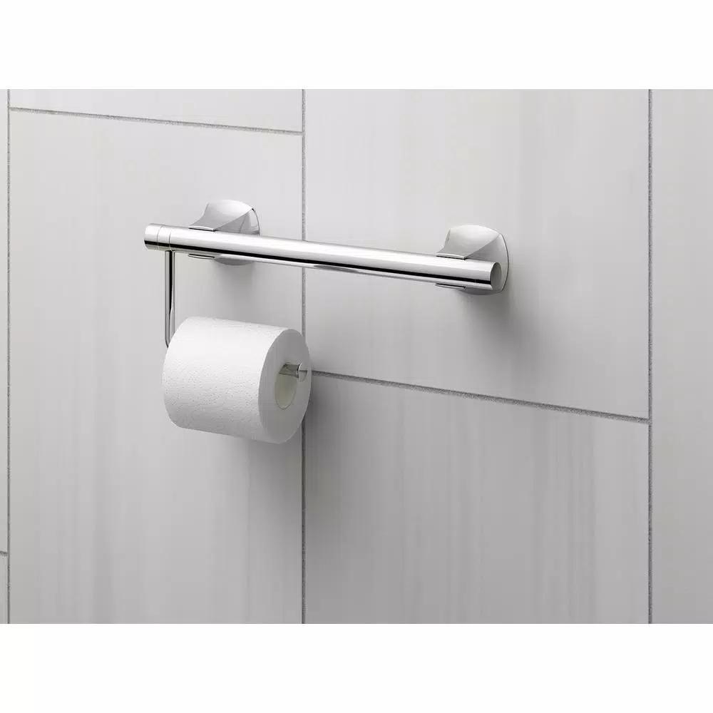 KOHLER Polished Chrome Toilet Tissue Holder Accessory for Carmichael, Arsdale, and Rubicon Grab Bars