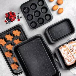 GRANITESTONE Stack Master 6-Piece Mineral and Diamond Infused Non-Stick Stackable Bakeware Set thumbnail 3