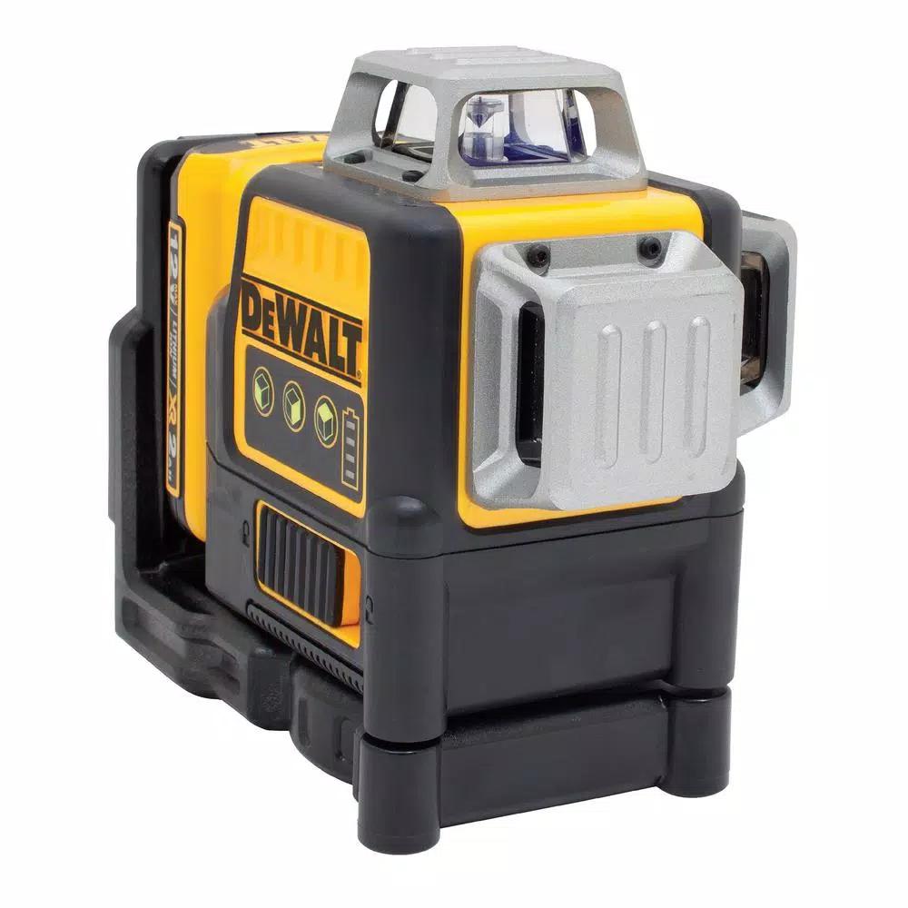 DeWalt 12V MAX Green Self-Leveling 3-Beam 360-Degree Laser Level Kit with 9 ft. Tape Measure