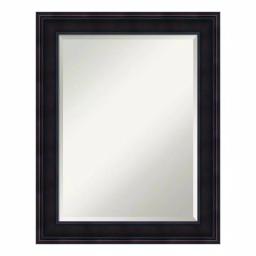 Amanti Art Annatto 23 in. W x 29 in. H Mahogany Wood Framed Beveled Edge Bathroom Vanity Mirror thumbnail 1