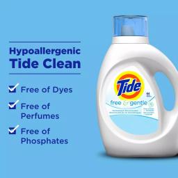 Tide Free & Gentle Liquid Laundry Detergent HE Eco Box, 105 oz (96 Loads) thumbnail 7