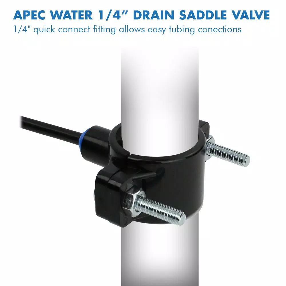 APEC Water Systems RO System Drain Saddle Clamp with 1/4 in. Quick-Connect Fitting