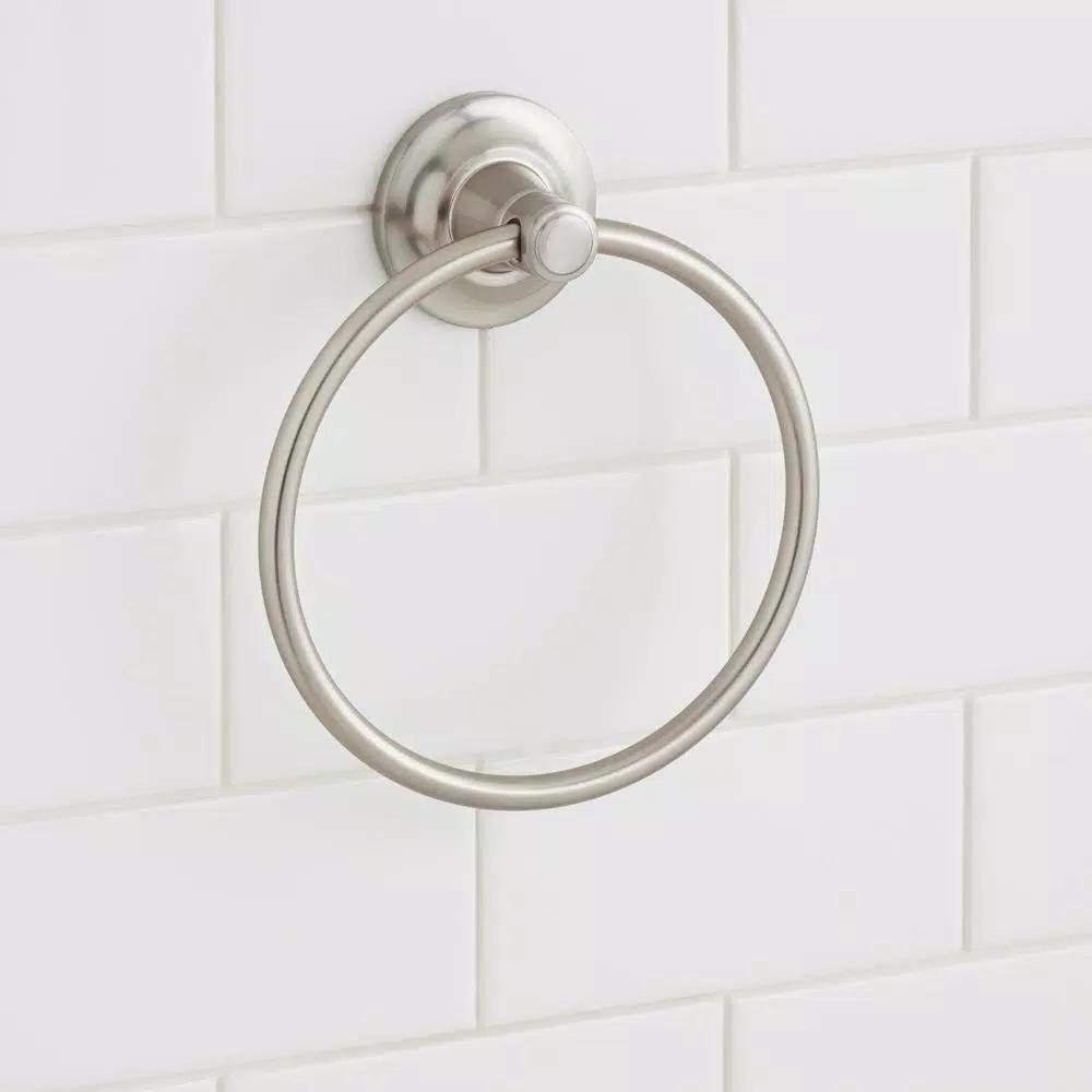 Glacier Bay Cooperton Brushed Nickel Towel Ring - Modern Zinc Hand Towel Holder