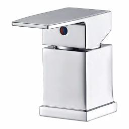 ANZZI Nite Series Single-Handle Deck-Mount Roman Tub Faucet with Handheld Sprayer, Polished Chrome thumbnail 3