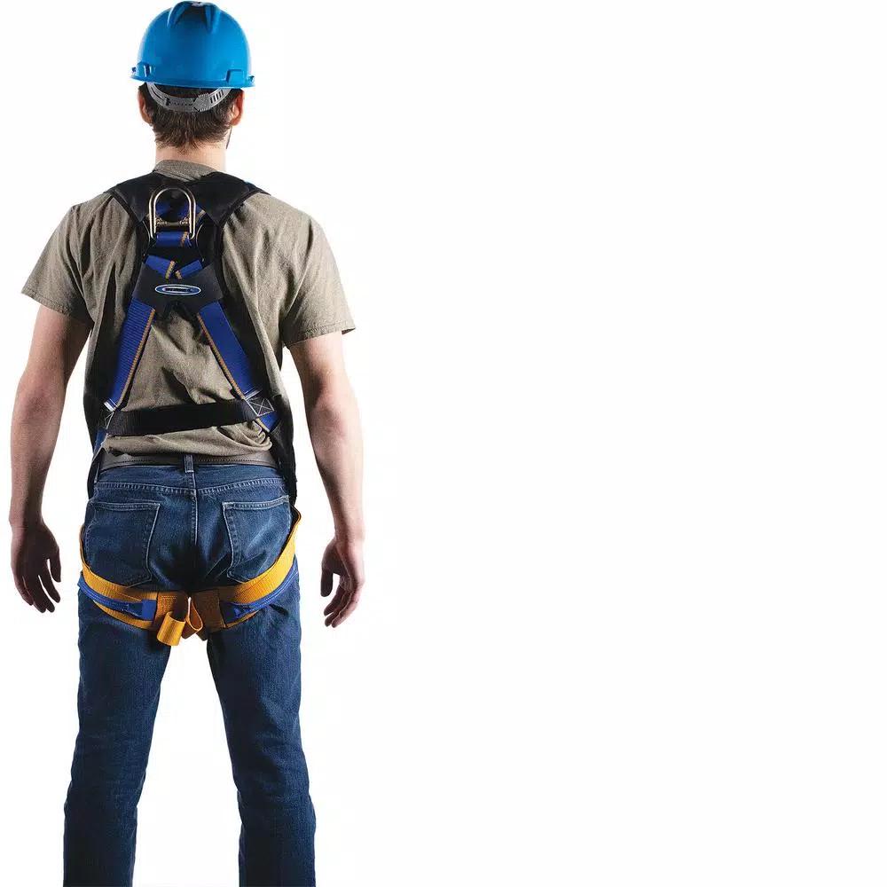 Werner Blue Armor 1000 Positioning Harness with 3 D-Rings, Small, Blue