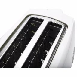 Elite Cuisine 4-Slice White Long Slot Toaster with Cool-Touch Exterior thumbnail 4