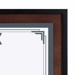 DesignOvation LeMans 8.5 x 11 in. Black and Walnut Brown Document Picture Frame Set, Set of 4 thumbnail 4