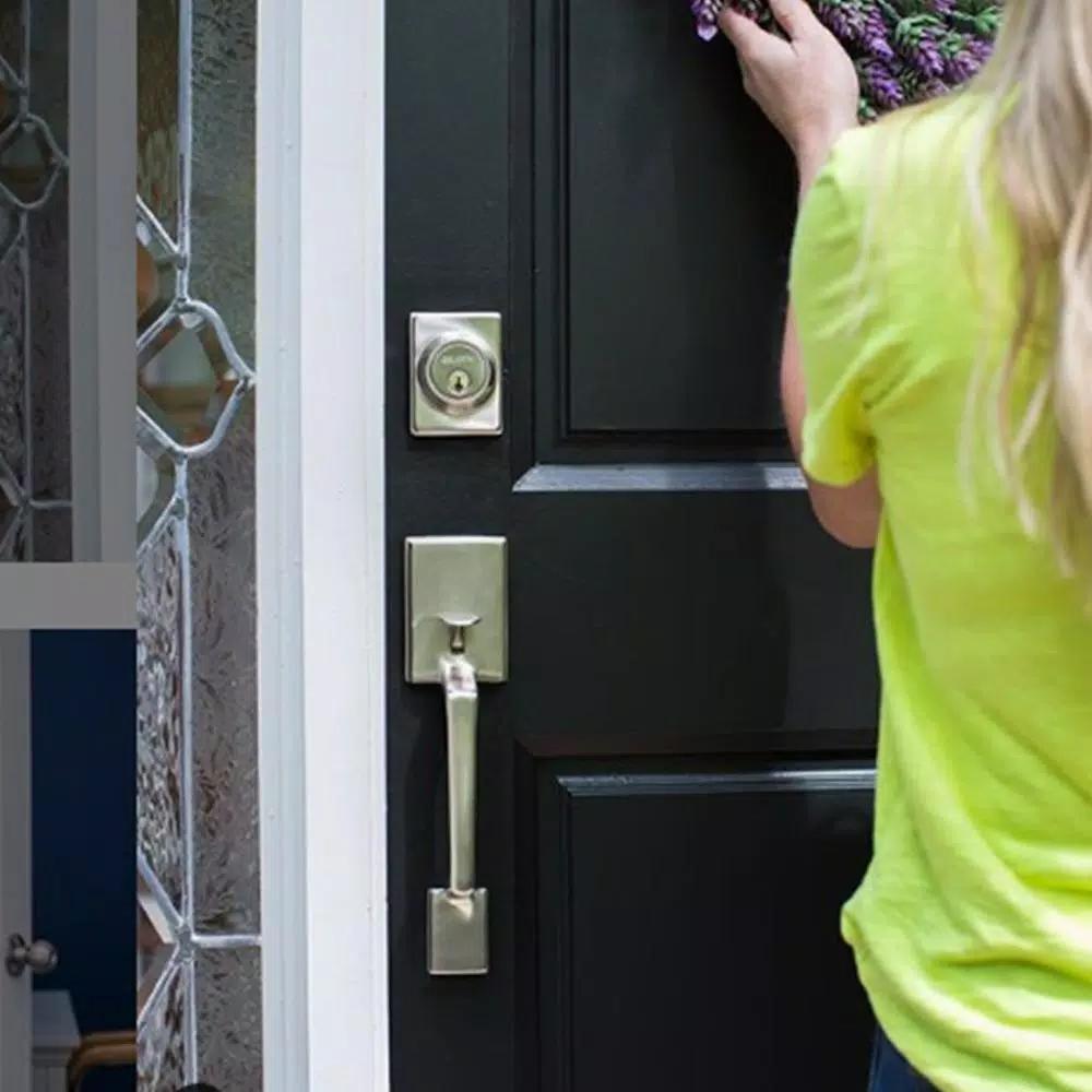 Delaney Capri Satin Nickel Single Dummy Entry Door Handleset