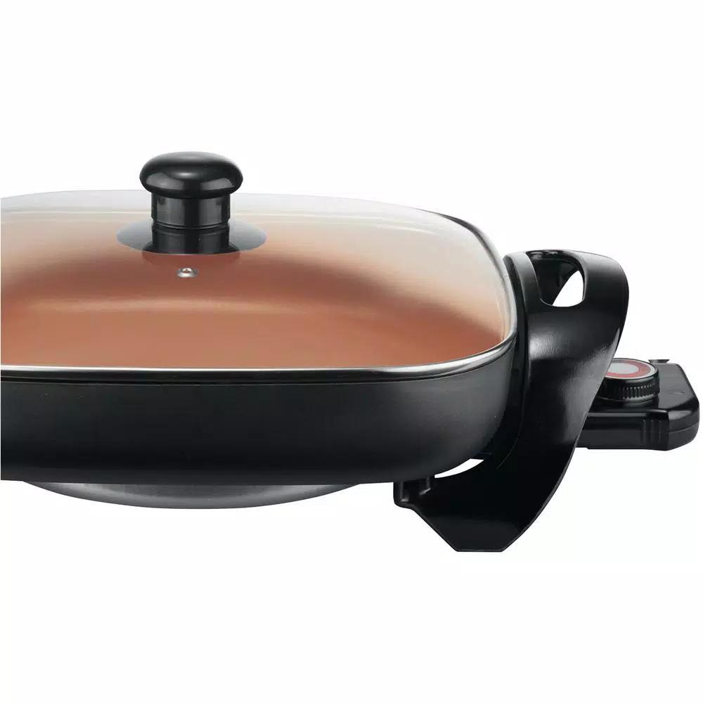 Brentwood Appliances 12 in. Copper Nonstick Electric Skillet, 1300W, 144 sq. in. Cooking Area