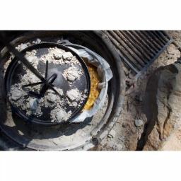 Lodge 6 qt. Round Cast Iron Camp Dutch Oven with Lid, Black thumbnail 6