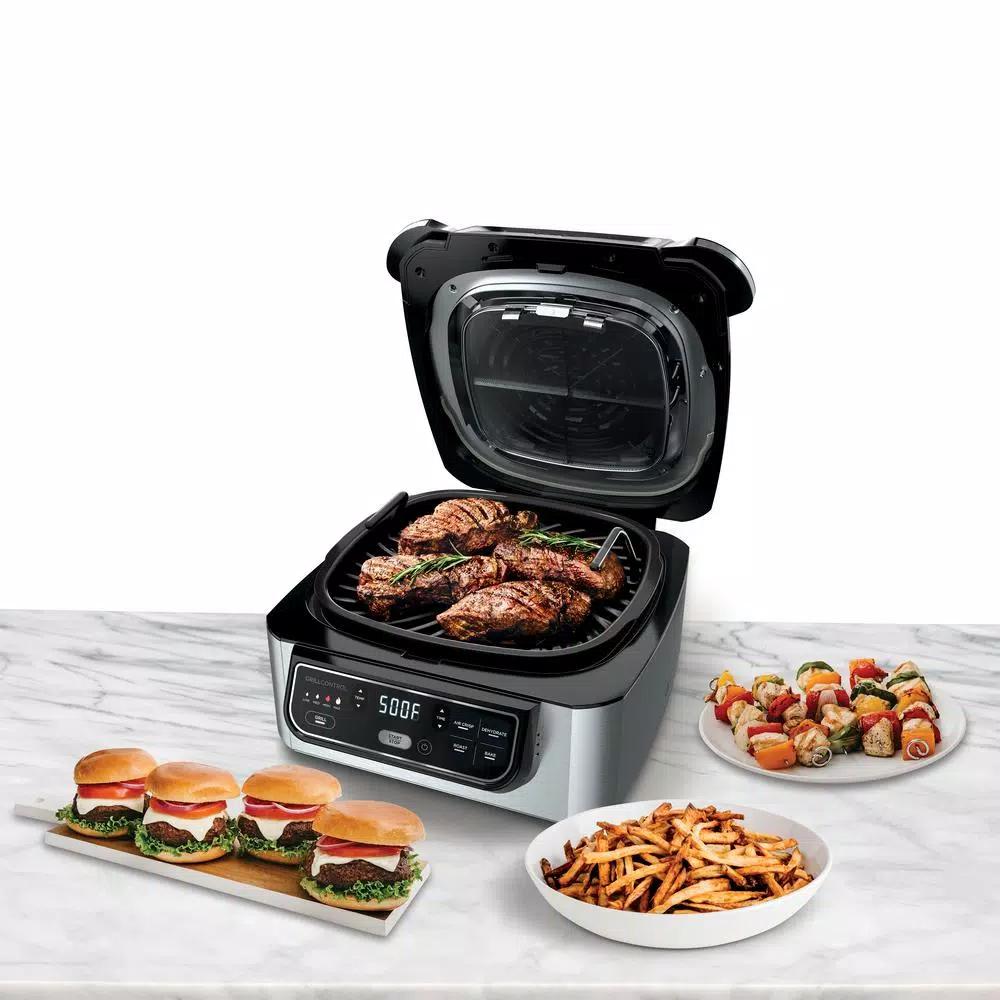 Ninja Foodi 5-in-1 Indoor Grill and 4 Qt. Air Fryer, Black Stainless Steel