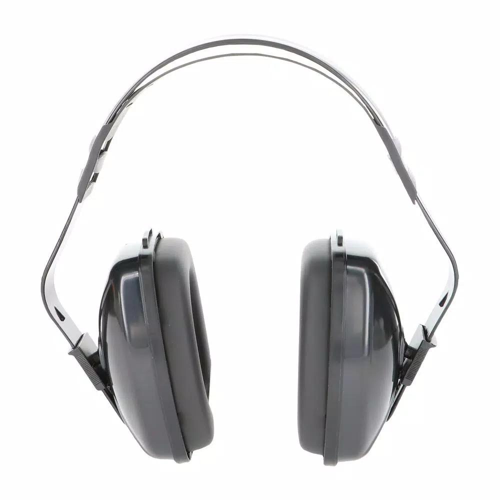HDX Black Passive Hearing Protection Ear Muffs, 23 dB NRR, Lightweight Over-the-Head Design