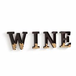DANYA B Metal Wall Mount WINE Letters Cork Holder Decor thumbnail 1