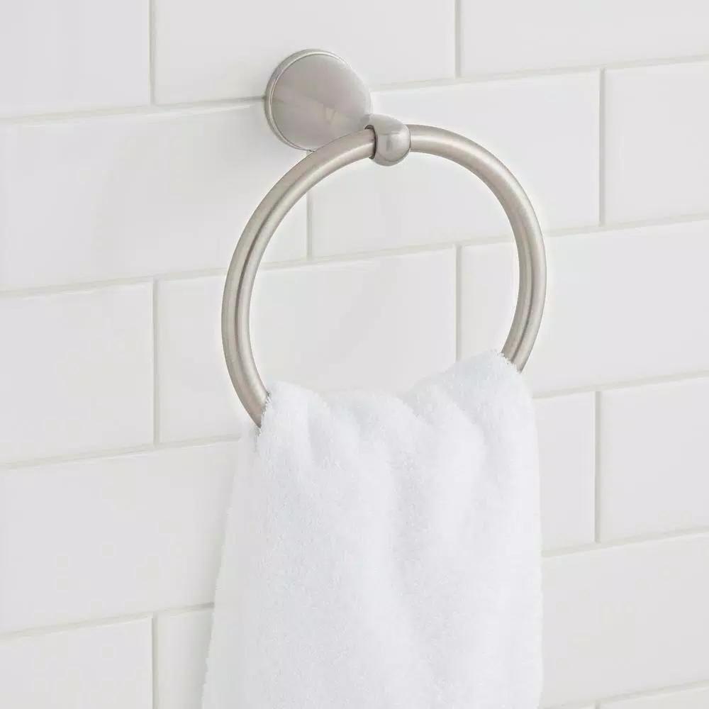 Glacier Bay Builders Spot Free Towel Ring, Brushed Nickel