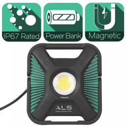 Advanced Lighting Systems ALS 6,000 Lumens Heavy-Duty LED Bluetooth Work Light with Integrated Power Bank thumbnail 1