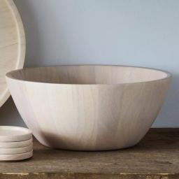 Noritake Hammock Wood 12 in. Large Serving Bowl, 120 oz. Blonde Wood thumbnail 5